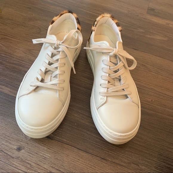 ABLE Emmy White and leopard calf hair sneaker - Picture 10 of 13
